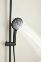 Душевая система с тропическим душем и смесителем BELZ, поворотный излив, черный, арт-B24813-7 — фото 7, Душевые стойки