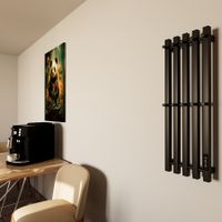 Полотенцесушитель электрический INARO ПРОФИЛЬНЫЙ 800х240 правый, скр.монтаж, СНШ, черный матовый(RAL 9005), (Ferrum, 10 крючков), Маргроид арт-Inaro-8024-1081-9005R — фото 3, Электрические полотенцесушители