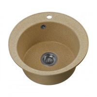 Мойка кухонная ШЕЛЛИ 50, круглая, песочный 1A734732SS220 — фото 3, Кухонные мойки