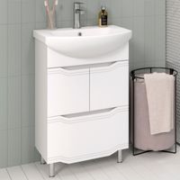 Тумба напольная Viktoria 55 /1ящ/ с умывальником Элеганс 55 /AQUA DE MARCO 5055CVIC/1 — фото 1, Тумбы с раковиной