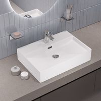 Умывальник накладной/подвесной, белый глянцевый, Bild, IDDIS, арт-BILWS60i27 — фото 2, Раковины накладные