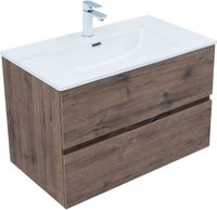 Товар: Тумба под раковину Aquanet Алвита New 80 2 ящика, дуб веллингтон табак арт-00334186 - фото 9 Тумба под раковину Aquanet Алвита New 80 2 ящика, дуб веллингтон табак арт-00334186 — фото 9, Тумбы под раковину