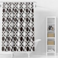 Штора для ванной комнаты Splenka S381.1803, черный/белый — фото 1, Шторы для ванной