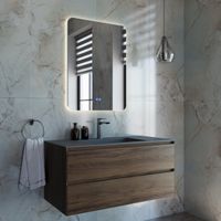 База под раковину Luka 1000 подвесная, 2 выкатных ящика soft-close, C.Oak арт-VMC-2L100CO — фото 8, Тумбы под раковину