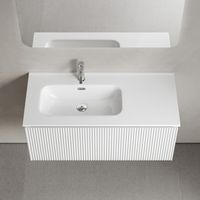 Тумба подвесная SANCOS Snob R 1.0 995х445х406, c одним ящиком оснащенным доводчиками, Bianco , арт. арт-SNR1.0100LW — фото 2, Тумбы под раковину