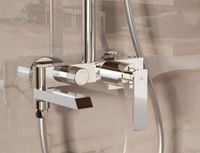 Душевая стойка VSFS-413CH с изливом, хром — фото 1, Душевые стойки