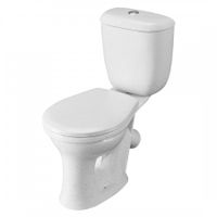 Унитаз-компакт Виктория косой выпуск, н/п., кноп. арматурой и сиденьем полипропилен, крап на белом S 1P3016S0100BF — фото 6, Напольные унитазы