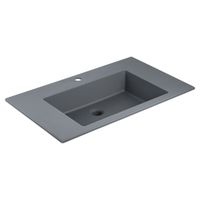 Товар: Раковина из кварца, цвет серый арт-VCB-13800G - фото 2 Раковина из кварца, цвет серый арт-VCB-13800G — фото 2, Раковины встраиваемые сверху