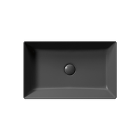раковина накладная KUBE X 60x37 без перелива черный матовый арт-945326 — фото 1, Раковины накладные