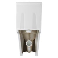 Унитаз-компакт Azario VISE 640х365х820 напольный, безободковый, в комплекте с быстросъемным сиденьем микролифт арт-AZ-1343BT — фото 9, Напольные унитазы