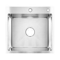 Кухонная мойка AZARIO MIA 500х500х200 нержавеющая сталь, цвет Серебро арт-AZS5050M — фото 1, Кухонные мойки