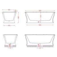 Ванна Artceram NEO отдельностоящая цвет белый ACW003 01 — фото 1, Ванны