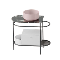 Ящик выдвижной Artceram Flair 3.0 и боковая секция для металлической консоли цвет белый матовый ACM037 05 — фото 1, Комплектующие для мебели в ванной