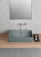 раковина накладная KUBE X 60x37 без перелива белый матовый арт-945309 — фото 3, Раковины накладные