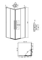 Товар: Душевое ограждение Grossman Galaxy 300.K33.01.8080.21.00 (80*80*195) квадрат,раздвижная,черный матовый,стекло прозрачное,1 место - фото 10 Душевое ограждение Grossman Galaxy 300.K33.01.8080.21.00 (80*80*195) квадрат,раздвижная,черный матовый,стекло прозрачное,1 место — фото 10, Душевые кабины и ограждения