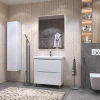 Тумба под раковину VIGO Glem 80 напольная белый (324) — фото 5, Тумбы под раковину