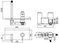 Смеситель для раковины Paffoni Light (с внутренней частью) черный матовый арт-LIG106NO — фото 2, Смесители для раковины