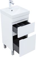 Тумба под раковину Aquanet Слим 40 напольная, белый сатин арт-00346040 — фото 1, Тумбы под раковину