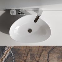 M8FWCC50600WG Func Раковина накладная ассиметричная 60 см, цвет белый глянец — фото 1, Раковины накладные