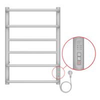 Полотенцесушитель электрический AZARIO MILAN 400/600 6 секций, диммер справа, белый арт-AZ90846W — фото 3, Электрические полотенцесушители