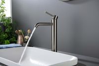 Товар: AQ1304BGM ЕВРОПА смеситель для раковины высокий 215, без донного клапана, оружейная сталь - фото 2 AQ1304BGM ЕВРОПА смеситель для раковины высокий 215, без донного клапана, оружейная сталь — фото 2, Смесители для раковины