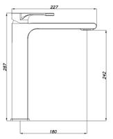 Смеситель для раковины - чаши Azario DELANO высокий, хром арт-AZ-15844551 — фото 1, Смесители для раковины
