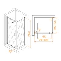 Душевой уголок RGW SV-145 800x700 703214587-11 — фото 4, Душевые уголки