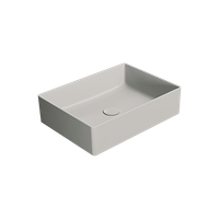 раковина накладная KUBE X 50x37 без перелива серый матовый арт-942917 — фото 2, Раковины накладные