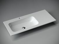 Раковина накладная Grace прямоугольная 1010*457*137мм, чаша слева, с отверстием под смеситель, цвет белый арт-CN7014 — фото 2, Раковины встраиваемые сверху