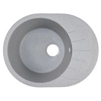 Кухонная мойка AZARIO Canto 570x440x190 искусственный мрамор, с "крылом", сифон в комплекте, цвет серый арт-CS00105248 — фото 4, Кухонные мойки