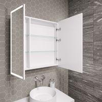 Шкаф-зеркало "МЕРКАДО-70 см" Пр. с LED подсветкой 207008 — фото 2, Зеркальные шкафы в ванную