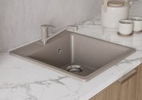 Мойка для кухни Парма 510x470x175 мм, квадратная, серый шелк 1A713032PM250 — фото 3, Кухонные мойки