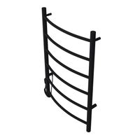 Полотенцесушитель электрический AZARIO VERONA 500/800 6 секций, диммер слева, черный арт-AZ04758B — фото 2, Электрические полотенцесушители