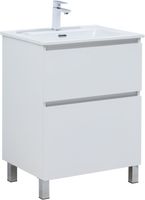 Тумба под раковину Aquanet Вега 60 напольная, белый глянец арт-00344121 — фото 8, Тумбы под раковину