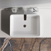 M8FWCC10500WG Func Раковина накладная, прямоугольная, 50 см, цвет белый глянец — фото 1, Раковины накладные