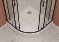 ПАЛЕРМО Поддон акриловый четверть круга 90Х90 белый (сифон, регулируемые ножки) 1WH302478 — фото 4, Акриловые душевые поддоны