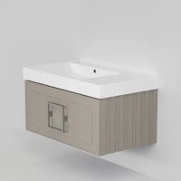 Тумба под раковину подвесная La Fenice Cubo , бежевая арт-FNC-01-CUB-C-80 — фото 3, Тумбы под раковину