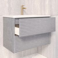 Тумба подвесная PARMA 100 /дымчатый серый/ AQUA DE MARCO 20100GRPAR — фото 10, Тумбы под раковину