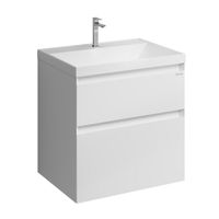 Тумба подвесная "МЕРКАДО-60 см" с 2-я ящ. белая матовая (ум. Classica-60) арт-106076 — фото 1, Тумбы под раковину