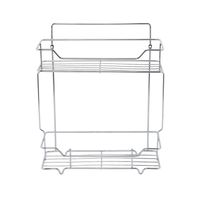 Полка двухъярусная прямая Milardo Grid проволока стальная, хром арт-GRICS2CM44 — фото 1, Полки для ванной и душа