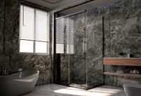 Душевой угол Veconi Premium Trento PTC-SP-40GR, 1200х800x2000, брашированный графит, стекло прозрачное PTC40-SP-12080-GR-01-C4 — фото 1, Душевые уголки