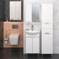 Зеркальный шкаф ELEGANSE 50 /хром/левый/ AQUA DE MARCO 1050CELE/L — фото 5, Зеркальные шкафы в ванную