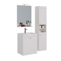 Тумба Lemark ROMANCE 60 см под 1 раковину, подвесная/напольная, 2-х дверная, цвет корпуса, фасада: Б арт-LM07R60T — фото 5, Тумбы под раковину