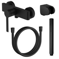 Смеситель для душа Azario VINCENTE с ручным душем, керамический картридж, без излива, черный матовый арт-AZ-VRZ338326PA — фото 6, Смеситель для душа