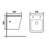 Товар: Унитаз подвесной Azario Hugo 350х480х363 c функцией биде, безободковый, с быстросъемным сиденьем микролифт арт-AZ-10007 - фото 14 Унитаз подвесной Azario Hugo 350х480х363 c функцией биде, безободковый, с быстросъемным сиденьем микролифт арт-AZ-10007 — фото 14, Подвесные унитазы