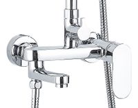 Душевая колонна Azario ARIZONA со смесителем для ванны, с поворотным изливом, прямоугольная, хром арт-AZ-20S — фото 4, Смеситель для ванны