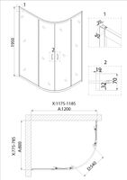 Товар: Душевое ограждение Niagara Nova NG-6421-08GOLD (120х80х195) асимметрия,золото,двери раздвижные,стекло прозрачное,1место 642108111GOLD - фото 4 Душевое ограждение Niagara Nova NG-6421-08GOLD (120х80х195) асимметрия,золото,двери раздвижные,стекло прозрачное,1место 642108111GOLD — фото 4, Асимметричные душевые уголки