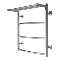 Полотенцесушитель водяной AZARIO VERONA 500/600 с полкой, 3 секции, нижнее/диагональное подключение, 1/2", хром арт-AZ04156P — фото 1, Водяные полотенцесушители