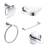 AQM7221CR Trento Набор аксессуаров 5 в 1, хром — фото 1, Наборы аксессуаров для ванной комнаты