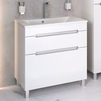 Тумба напольная с умывальником OLIVIA 80 /2 ящ/ AQUA DE MARCO 5080COLI/F/2 — фото 1, Тумбы с раковиной